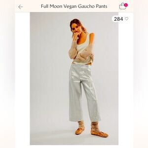 Free People Full Moon Vegan Gaucho Pants sz 4